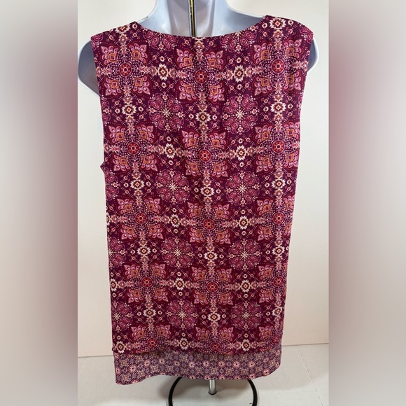 J.Jill Pink Paisley Boho Sleeveless Tunic Blouse Top Women’s Petite M - Picture 5 of 9